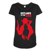 outlaws to the end Maternity Scoop Neck T-shirt