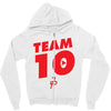 team 10 red Zipper Hoodie