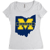 ohio for michigan Women's Triblend Scoop T-shirt