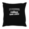 commas save lives t shirt Throw Pillow