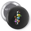 Pride Floral LGBT Colors Pin-back button