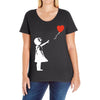 banksy style Ladies Curvy T-Shirt