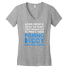 fishing buddy Women's V-Neck T-Shirt