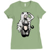 cat woman Ladies Fitted T-Shirt