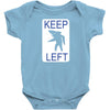 keep left shark Baby Bodysuit