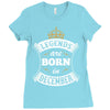 Legends Are Born In December Ladies Fitted T-Shirt