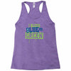 i bleed blue and green Racerback Tank