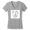 salvador dali face surrealist artist Women's V-Neck T-Shirt