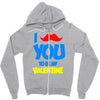 moustache you to be my valentine Zipper Hoodie