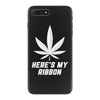 Support Lung Cancer Awareness With A White Cannabis Leaf iPhone 7 Plus Case