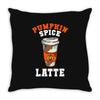 pumpkin spice latte Throw Pillow