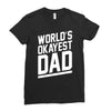 world's okayest dad funny Ladies Fitted T-Shirt