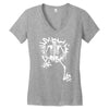 a skeleton crawling Women's V-Neck T-Shirt