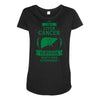 I am a Liver Cancer Survivor - What's Your Superpower? Maternity Scoop Neck T-shirt