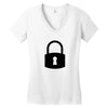 padlock Women's V-Neck T-Shirt