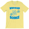 science worship funny geek atheist anti religion T-Shirt