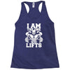 i am the one who lifts Racerback Tank