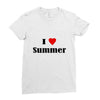 i love summer Ladies Fitted T-Shirt