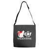 my cat is my valentine (2) Adjustable Strap Totes