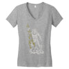zeus gott griechenland olymp herrscherblitz jupiter mythologie Women's V-Neck T-Shirt