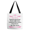 Dear Daddy, Thanks for Being my Dad Baby Boy Letter to Father Tote Bags