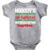 nobody's walking out on this fun old fashioned family christmas we're Baby Bodysuit