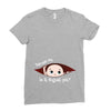 August Peeking Out Baby Boy Ladies Fitted T-Shirt