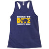 born to dive forced to work Racerback Tank