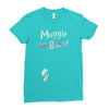 Muggle on Board Watercolor Ladies Fitted T-Shirt