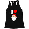 i love santa noel Racerback Tank