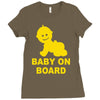 baby on board ! Ladies Fitted T-Shirt