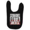 straight outta america Baby Bibs