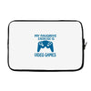 my favorite exercise is video games Laptop sleeve