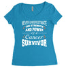 never underestimate the strength and power of a cancer survivor Women's Triblend Scoop T-shirt