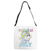 unicorns are born in july cute unicorn Adjustable Strap Totes