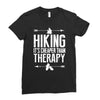 hiking it's cheaper than therapy Ladies Fitted T-Shirt