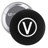 vegan symbol Pin-back button