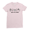 space are friends black Ladies Fitted T-Shirt