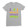 amuck, amuck, amuck! Ladies Fitted T-Shirt