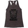 Never Underestimate Dog Rescuer Who Was Born August Racerback Tank