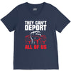 they can't deport all of us V-Neck Tee