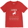 aries  christmas ugly sweater V-Neck Tee