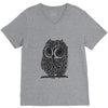 owl on athletic V-Neck Tee