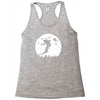 skiier moon moonlight silhouett Racerback Tank