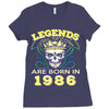 legends are born in 1986 hoodie 9 Ladies Fitted T-Shirt