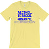 funny t shirt alcohol tobacco firearms who's bringing the chips tee T-Shirt
