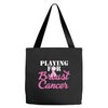 playing for breast cancer Tote Bags