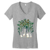 meanwhile in the woods Women's V-Neck T-Shirt