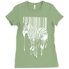 banksy street art zebra bar code Ladies Fitted T-Shirt
