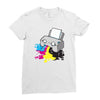 puker printer Ladies Fitted T-Shirt